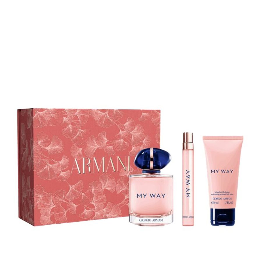 SET MY WAY EDP 90ML + CREMA CORPORAL 50ML + PERFUMERO 10ML ARMANI PERFUME PARA DAMA