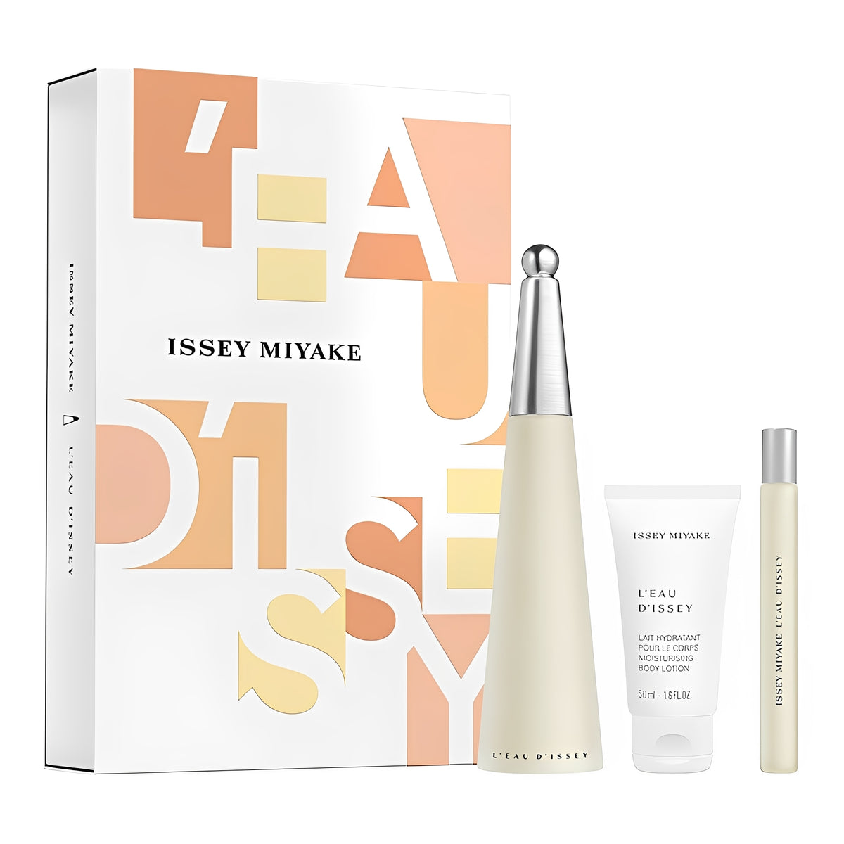 SET L'EAU D'ISSEY EDT 100ML + CREMA CORPORAL 50ML + PERFUMERO 10ML ISSEY MIYAKE PERFUME PARA DAMA