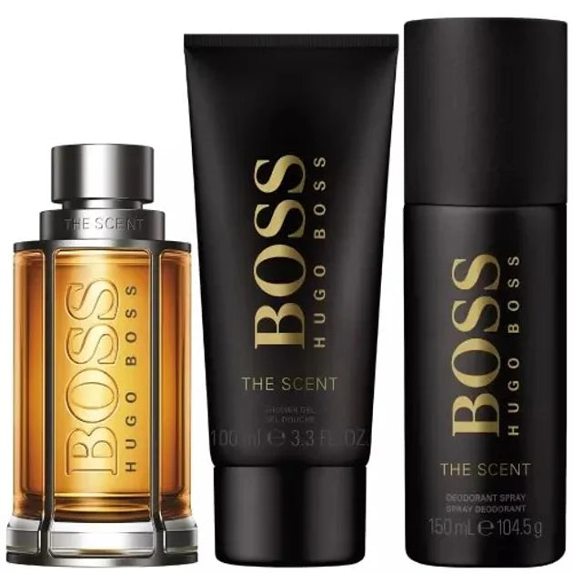 SET THE SCENT EDT 100ML+GEL DE DUCHA+DESODORANTE HUGO BOSS PARA CABALLERO