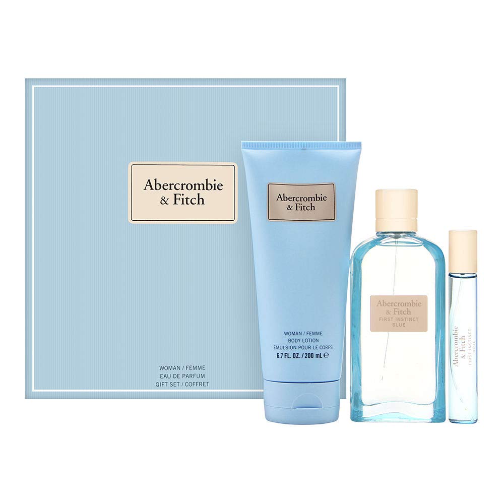 SET FIRST INSTINCT BLUE EDP 100ML + CREMA CORPORAL 200ML + PERFUMERO 15ML ABERCROMBIE & FITCH PERFUME PARA DAMA
