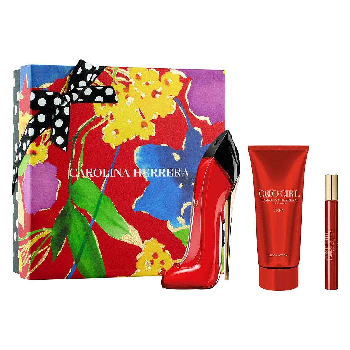 SET VERY GOOD GIRL EDP 80ML + CREMA CORPORAL 100ML + PERFUMERO 10ML CAROLINA HERRERA PERFUME PARA DAMA