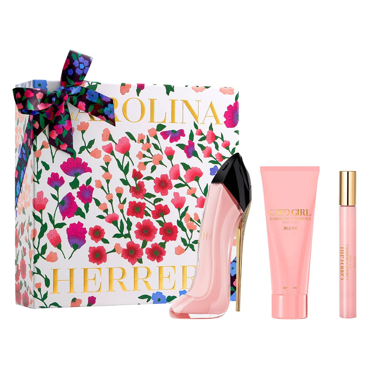 SET GOOD GIRL BLUSH EDP 80ML + CREMA CORPORAL 100ML + PERUFMERO 10ML CAROLINA HERRERA PERFUME PARA DAMA