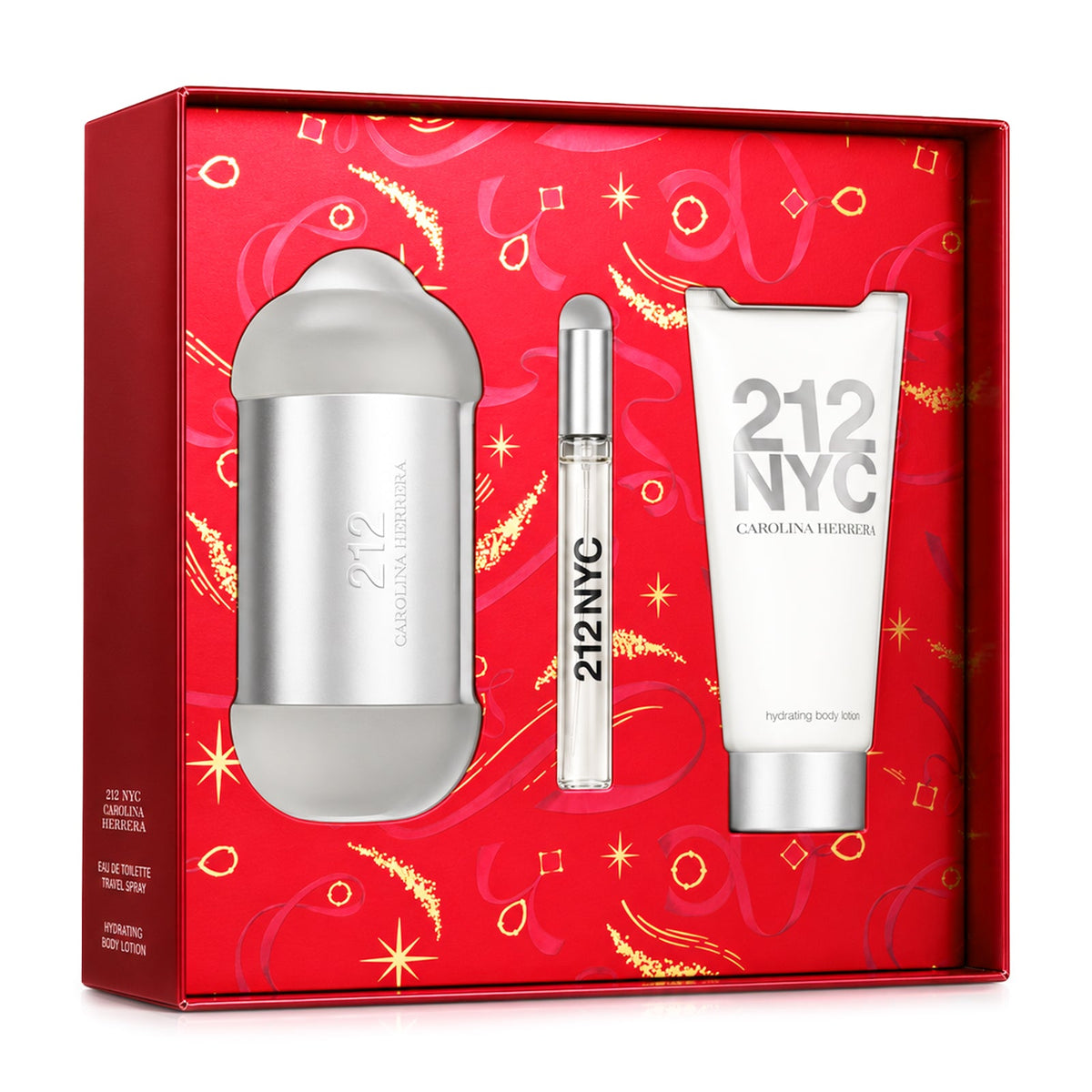 SET 212 EDT 100ML + CREMA CORPORAL 100ML + PERFUMERO EDT 10ML CAROLINA HERRERA PERFUME PARA DAMA