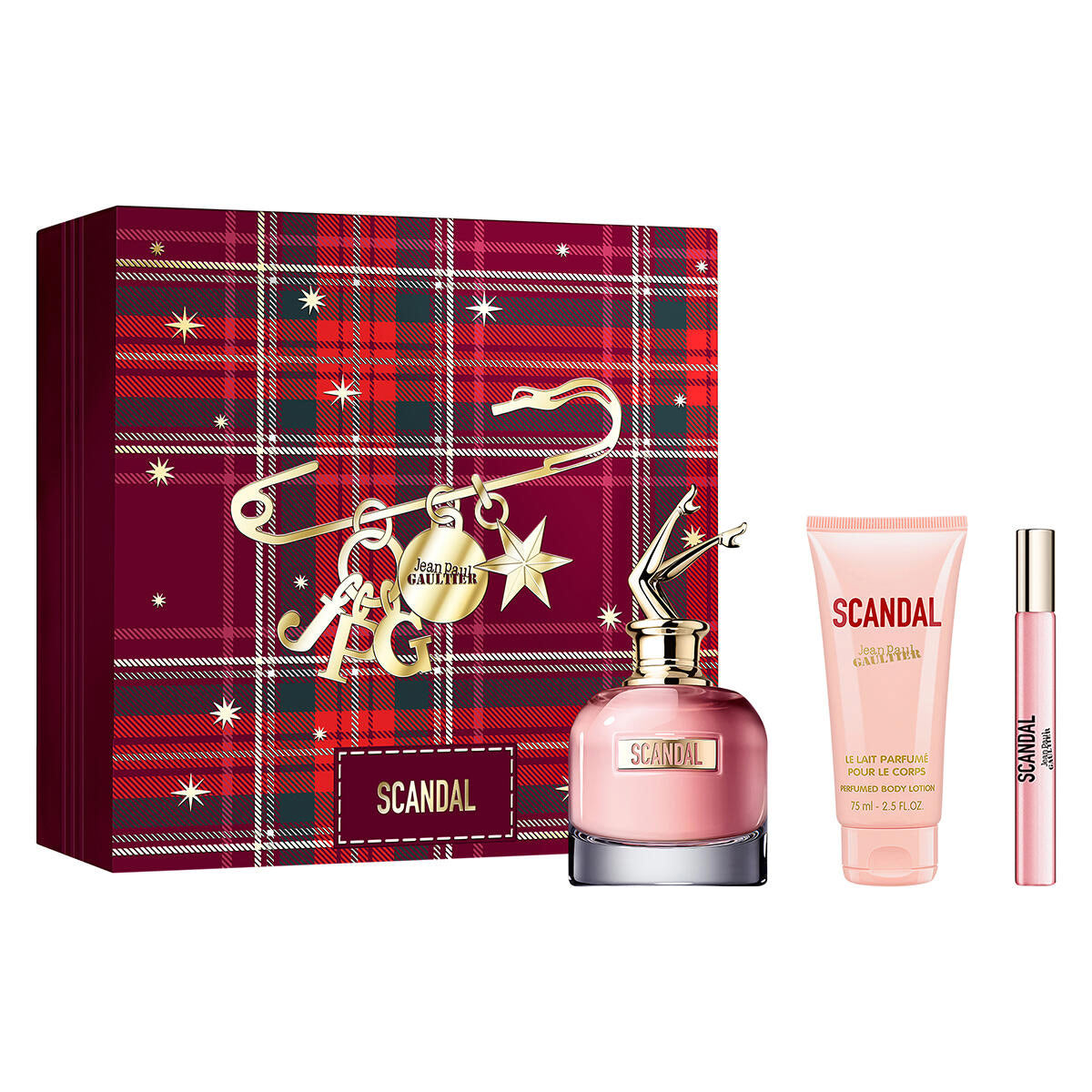 SET SCANDAL EDP 80ML + CREMA CORPORAL 75ML+ PERFUMERO 10ML JEAN PAUL GAULTIER PERFUME PARA DAMA