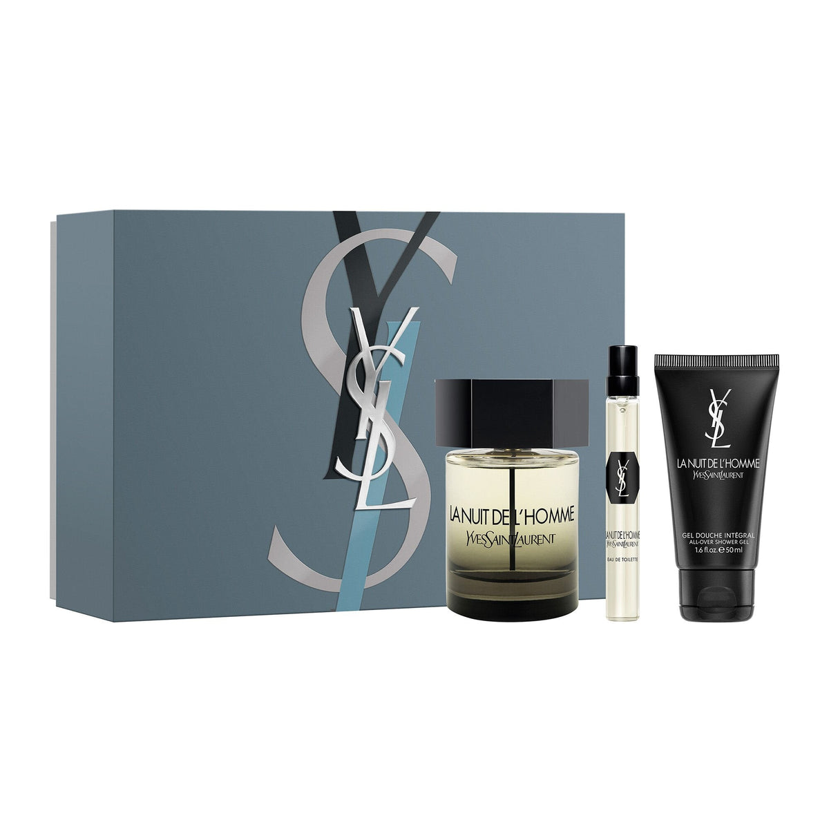SET LA NUIT DE L HOMME EDT 100ML + GEL DE DUCHA 50ML + PERFUMERO 10ML YVES SAINT LAURENT PERFUME PARA CABALLERO