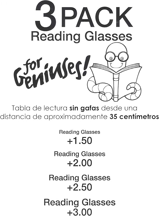Set lentes de lectura Sersun 3PACK LECTURA GENIUSES Unisex