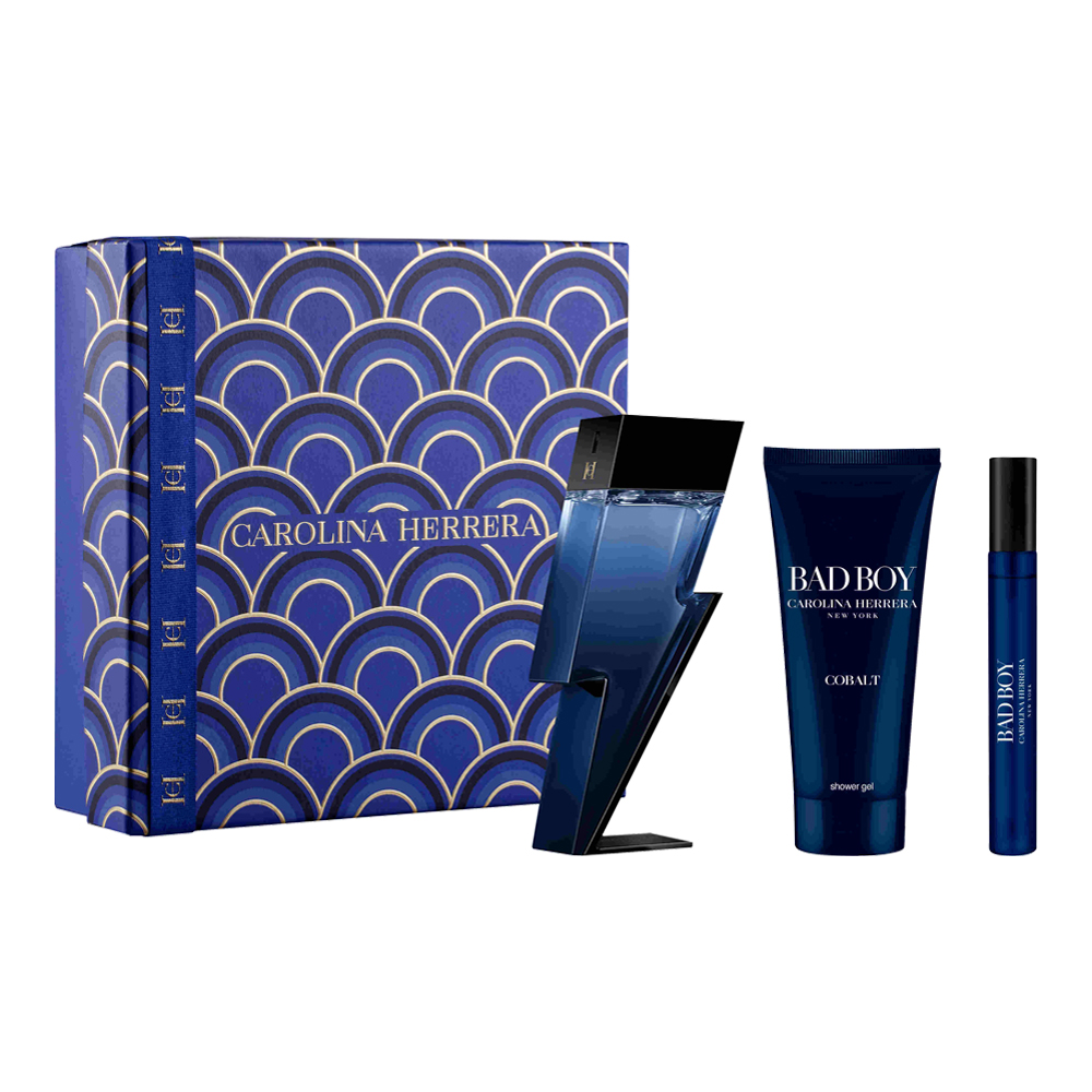 SET BAD BOY COBALT EDP 100ML+SHOWER GEL 100ML+PERFUMERO 10ML CAROLINA HERRERA PERFUME PARA CABALLERO