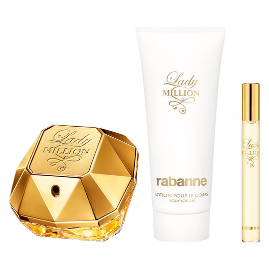 SET LADY MILLION EDP 80ML+CREMA CORPORAL 100ML+PERFUMERO 10ML PACO RABANNE PARA DAMA