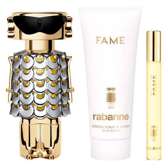 SET FAME EDP 80ML+CREMA CORPORAL 100ML+PERFUMERO 10ML PACO RABANNE PARA DAMA
