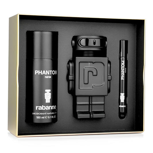 SET PHANTOM PARFUM 100ML + DESODORANTE 150ML + PERFUMERO 10ML PACO RABANNE PERFUME PARA CABALLERO
