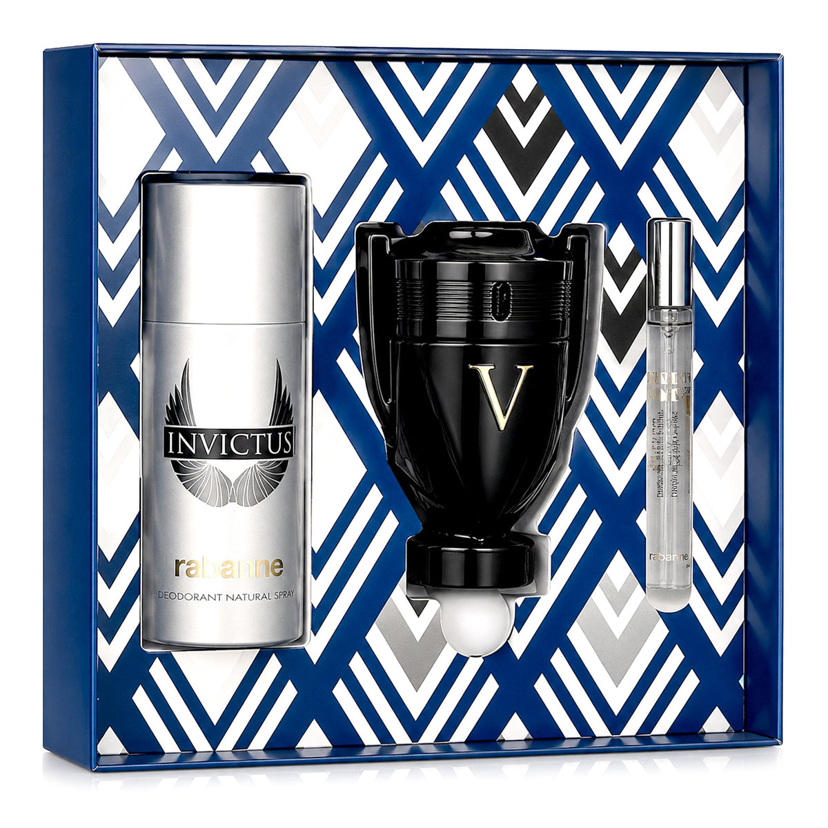SET INVICTUS VICTORY ELIXIR PARFUM 100ML + DESODORANTE 150ML + PERFUMERO PACO RABANNE PERFUME PARA CABALLERO