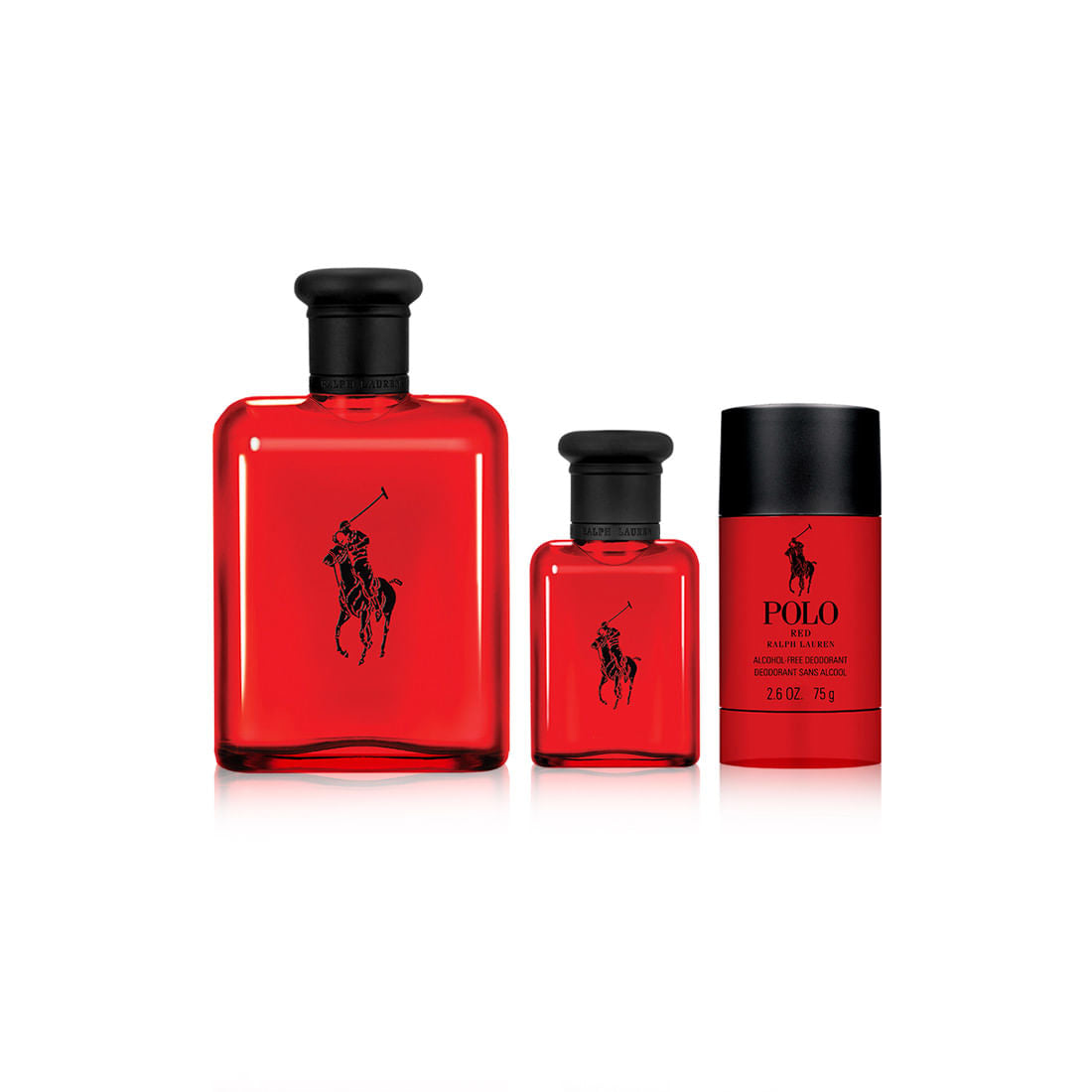 SET POLO RED EDT 125ML+DESODORANTE 75GR+POLO RED EDT 40ML RALPH LAUREN PERFUME PARA CABALLERO
