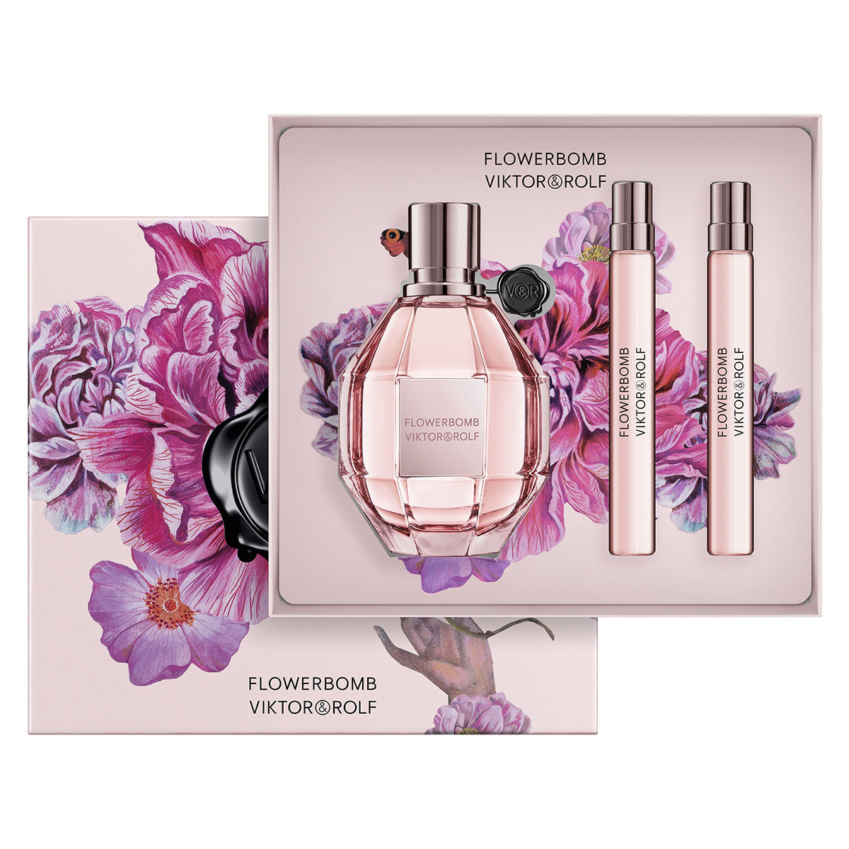 SET FLOWERBOMB EDP 100ML + 2 PERFUMEROS DE 10ML VIKTOR & ROLF PERFUME PARA DAMA