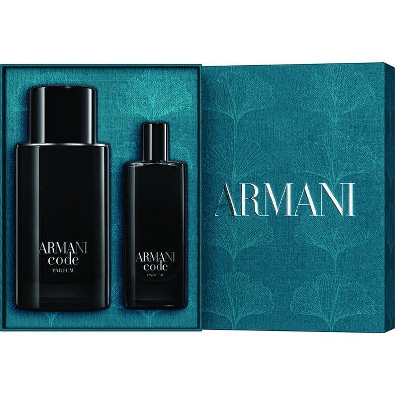 SET CODE PARFUM 75ML + MINIATURA 15ML ARMANI PERFUME PARA CABALLERO