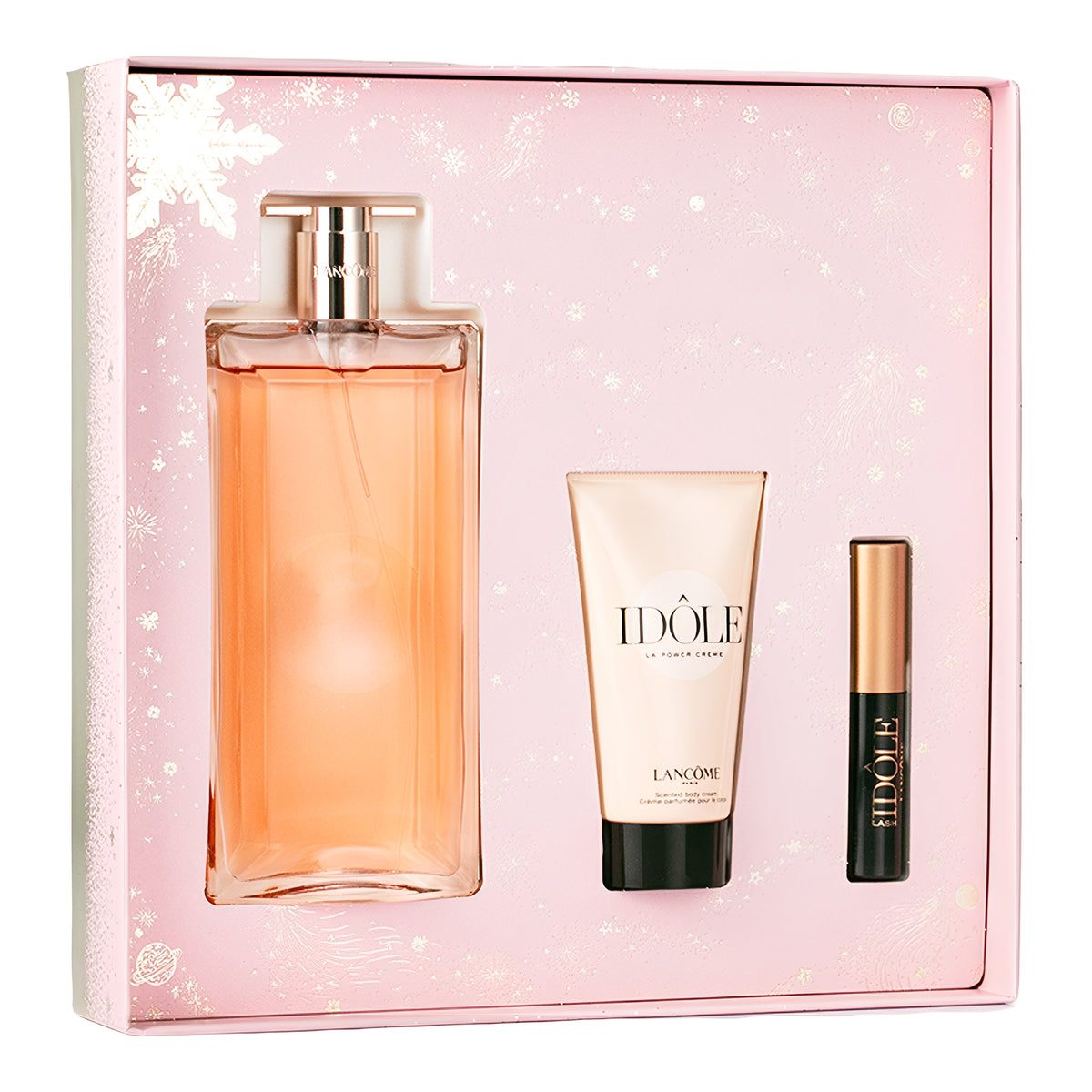 SET IDOLE EDP 100ML + CREMA CORPORAL 50ML + MÁSCARA PARA PESTAÑAS 2.5ML LANCOME PERFUME PARA DAMA