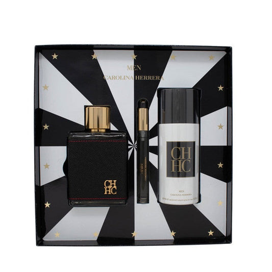 SET CH MEN EDT 100ML + DESODORANTE 150 ML + PERFUMERO CAROLINA HERRERA PERFUME PARA CABALLERO