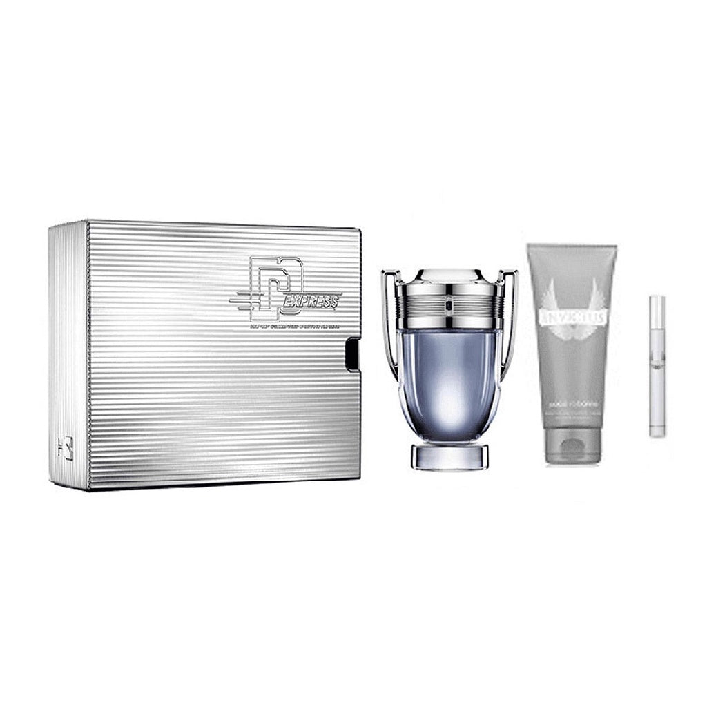 SET INVICTUS EDT 100ML + DESODORANTE 150ML + PERFUMERO 10ML PACO RABANNE PERFUME PARA CABALLERO