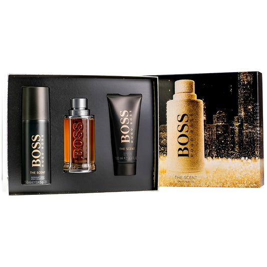 SET THE SCENT EDT 100ML + DESODORANTE 150ML +SHOWERGEL 100ML HUGO BOSS PERFUME PARA CABALLERO