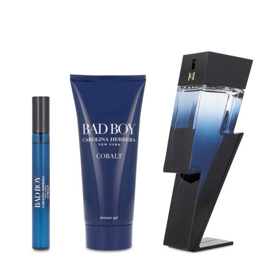 SET BAD BOY COBALT EDP 100ML+GEL DE DUCHA 100ML+PERFUMERO 10ML CAROLINA HERRERA PARA CABALLERO