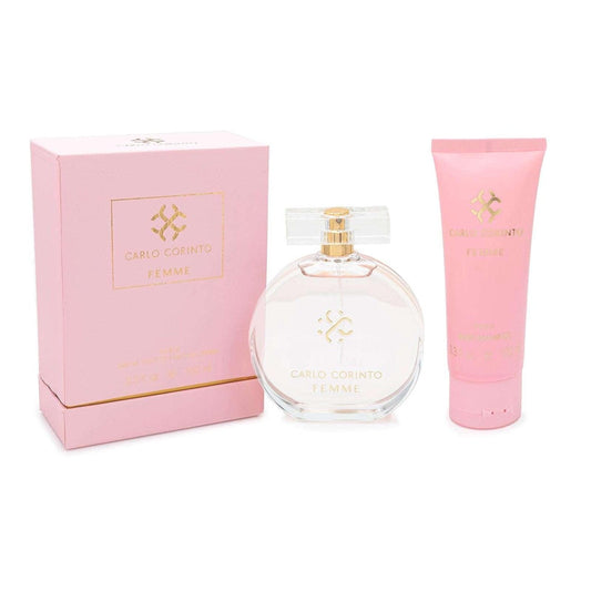 SET FEMME EDT 100ML + SHAMPOO PARA EL CUERPO 100ML CARLO CORINTO PERFUME PARA DAMA