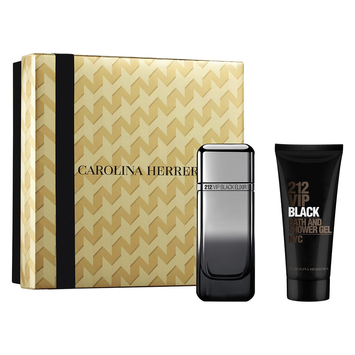 SET 212 VIP BLACK ELIXIR EDP 100ML + GEL DE DUCHA 100ML CAROLINA HERRERA PERFUME PARA CABALLERO