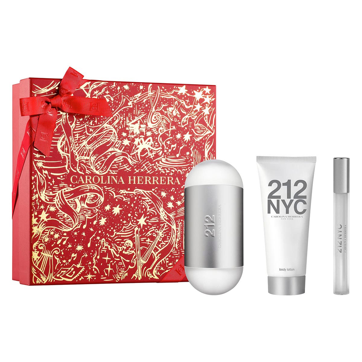 SET 212 EDT 100ML + CREMA CORPORAL 100ML + PERFUMERO CAROLINA HERRERA PERFUME PARA DAMA