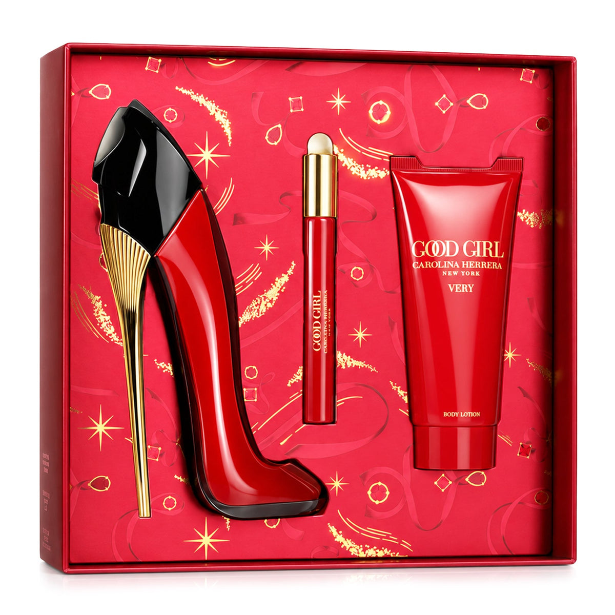 SET VERY GOOD GIRL EDP 80ML + CREMA CORPORAL 100ML + PERFUMERO 10ML CAROLINA HERRERA PERFUME PARA DAMA