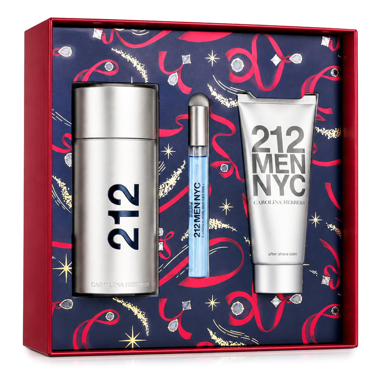 SET 212 MEN EDT 100ML + BALSAMO AFTER SHAVE 100ML + PERFUMERO 10ML CAROLINA HERRERA PERFUME PARA CABALLERO