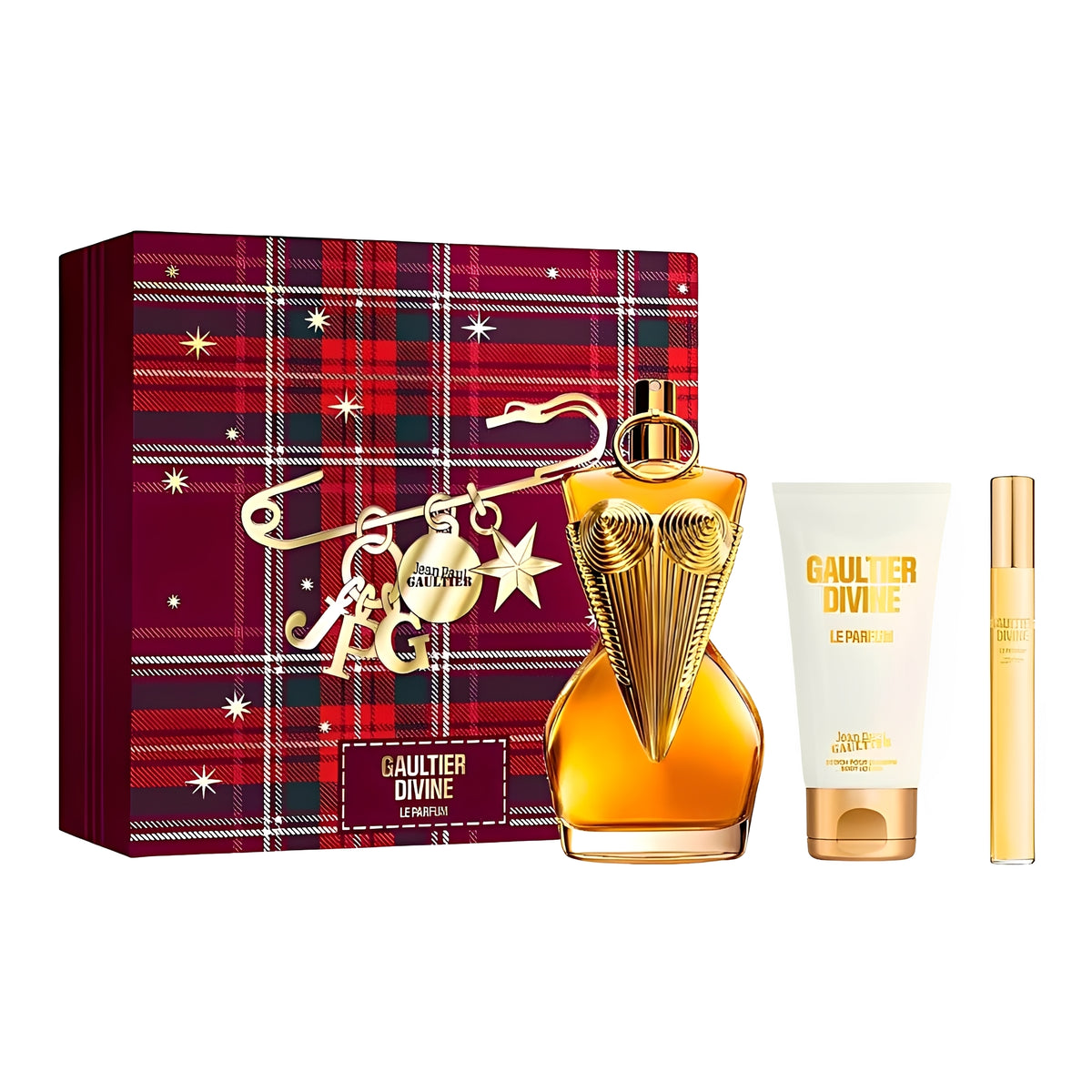 SET DIVINE LE PARFUM 100 ML + CREMA CORPORAL 75 ML + PERFUMERO 10ML JEAN PAUL GAULTIER PERFUME PARA DAMA
