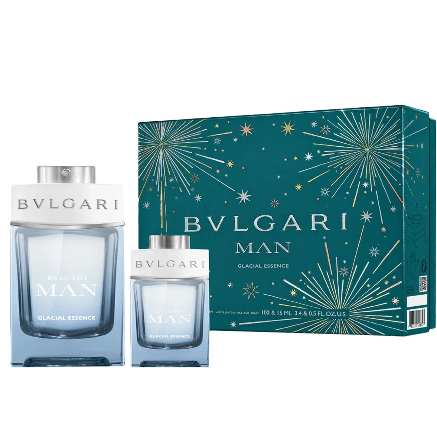 SET MAN GLACIAL ESSENCE EDP 100ML + MINI EDP BVLGARI PERFUME PARA CABALLERO