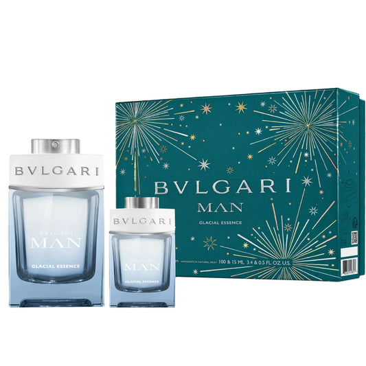 SET MAN GLACIAL ESSENCE EDP 100ML + MINI EDP BVLGARI PERFUME PARA CABALLERO