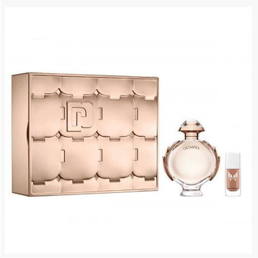 SET OLYMPÉA UPGRADED EDP 80ML + LACA PARA UÑAS PACO RABANNE PERFUME PARA DAMA