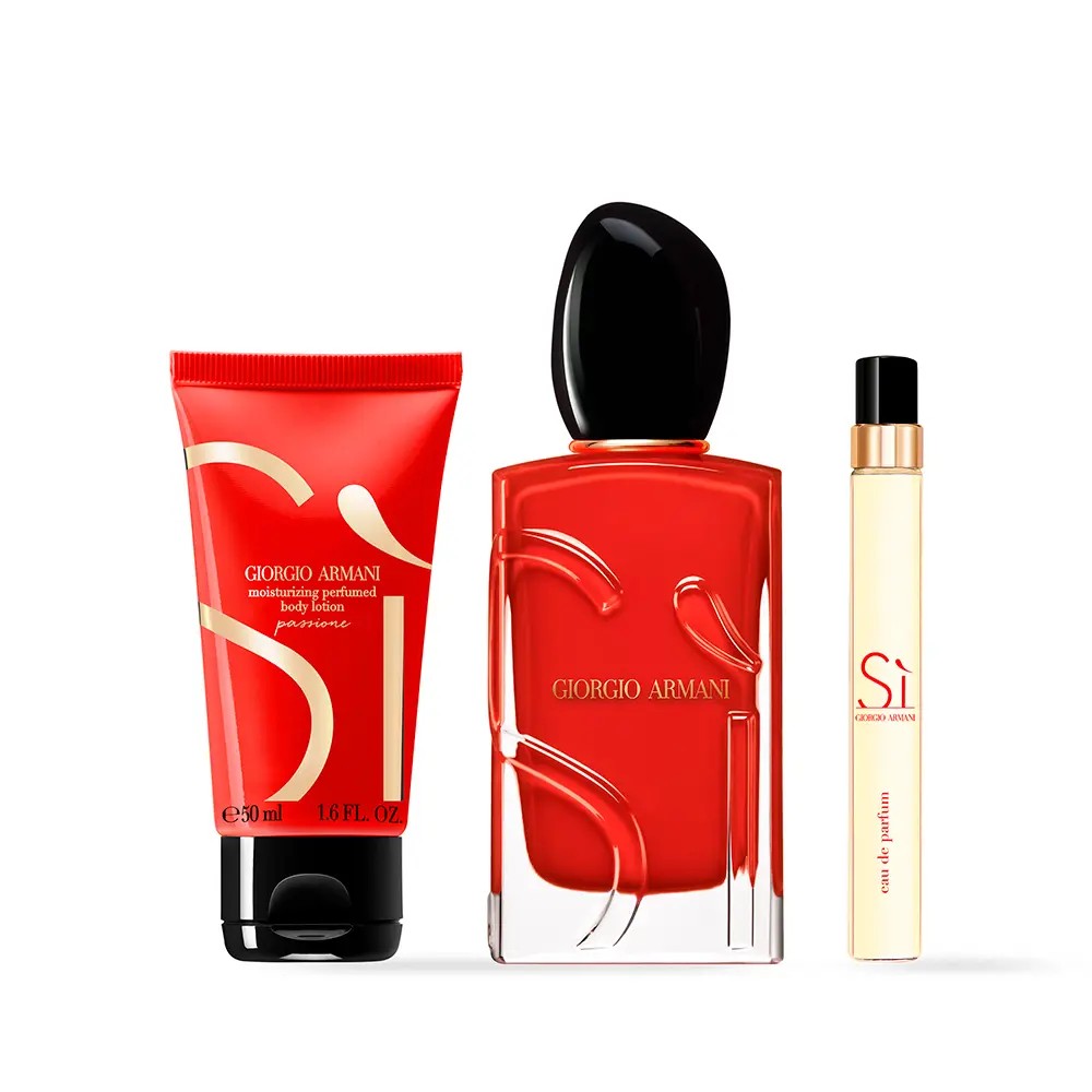 SET SI PASSIONE EDP 100ML + CREMA CORPORAL 50ML + PERFUMERO 10ML ARMANI PERFUME PARA DAMA